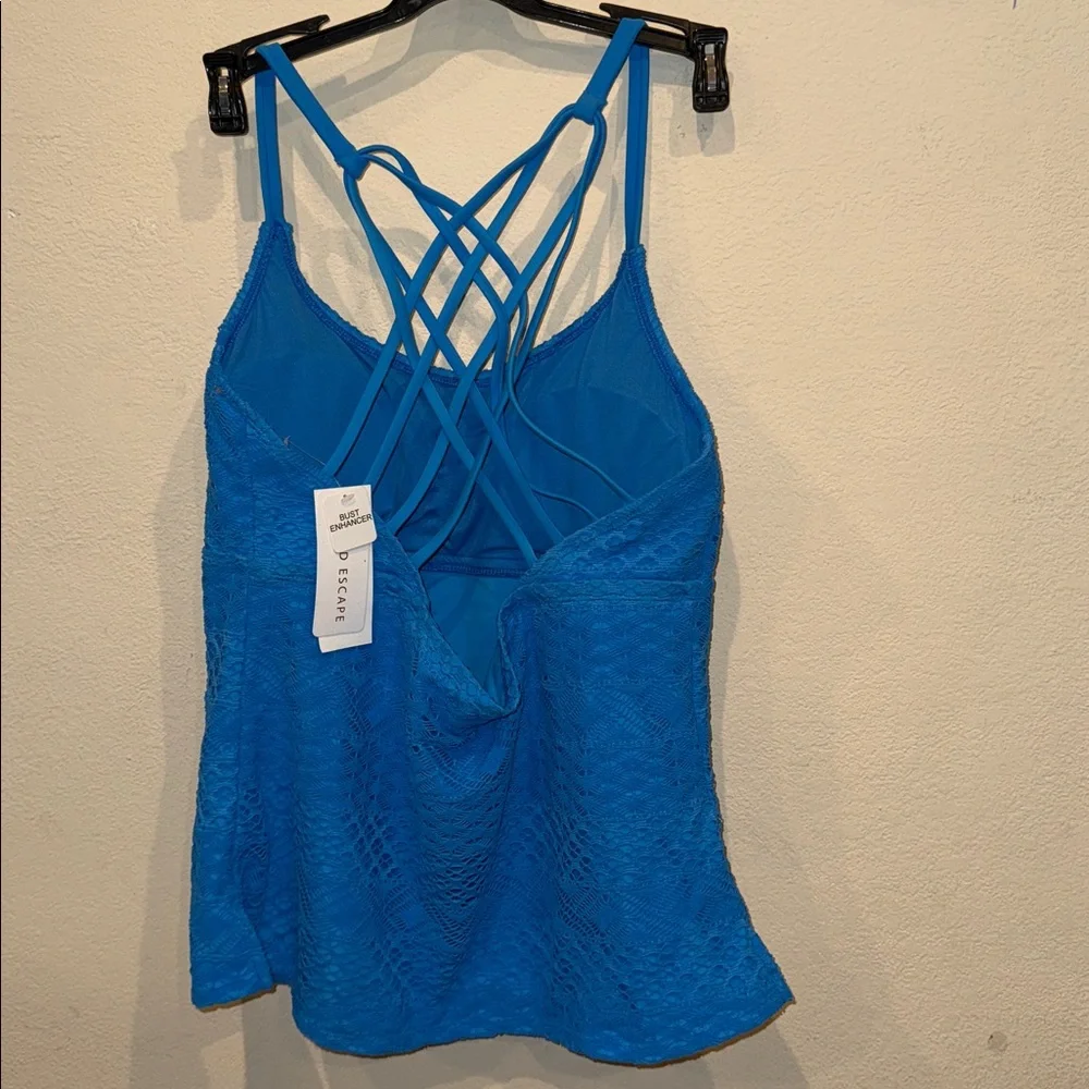 NWT Island Escape strappy add a size Tankini top crochet size 12